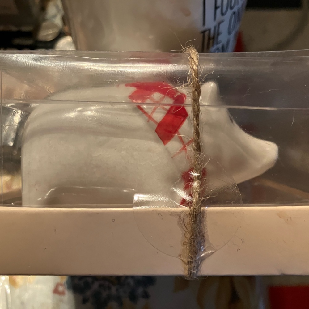 Pig red white salt and pepper shakers from ABODE